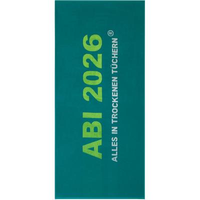 Strandtuch EGERIA "ABI 2026", grün (petrol), B:75cm L:180cm, Frottier, Obermaterial: 100% Baumwolle, Handtücher, 75x180 cm, "ABI 2025-Alles in trockenen Tüchern"