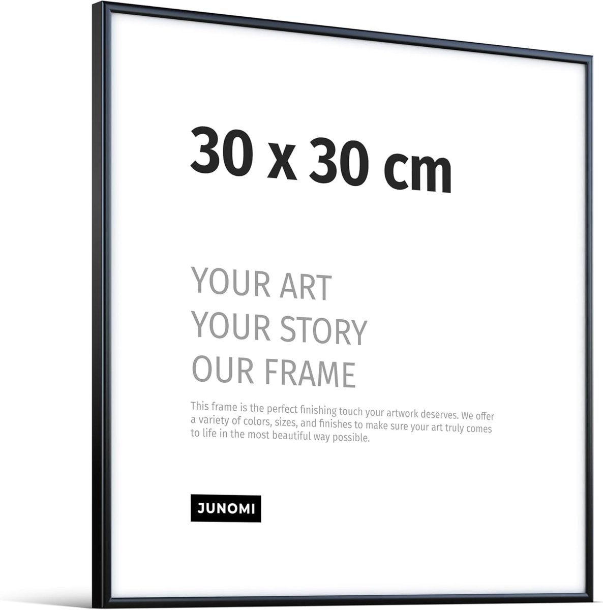 SnelShoppen Fotolijst 30x30 cm - Mat zwart aluminium met shatter-proof acrylglas