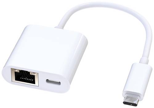 Roline USB 3.2 Gen 2 (USB 3.1 Gen 2) Konverter [1x USB-C Stecker - 1x USB-C Buchse, RJ45-Buchse] 12.02.1100
