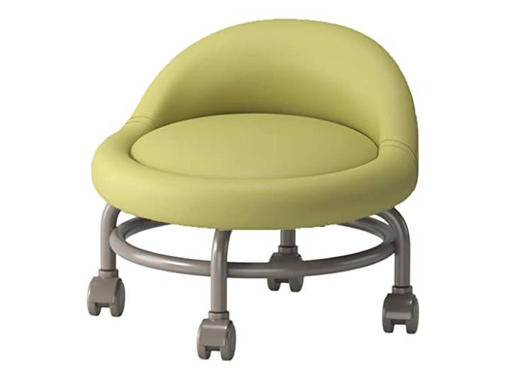 JFGCTYHXY Hocker mit Rollen, Roller Seat Kurze Rollfußhocker mit universellen Lenkrollen Kleine(Yellow2)