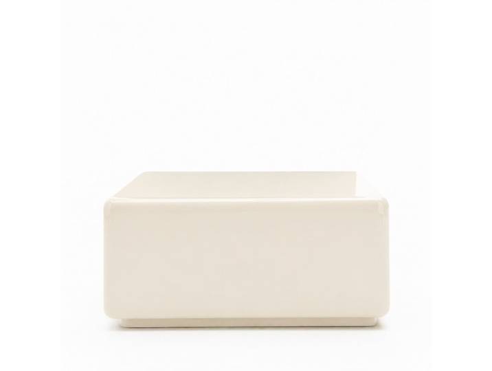 Table basse carrée laquée 60x60cm - beige
