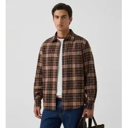 MC2 Saint Barth für Herren. SEEF005 Flanellhemd Seefeld braun (S), Lässig, Polyester, Langarm