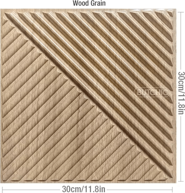 Inspire Curations Champagne Gold 3D Wood Grain Decorative Wall Panels c 1691 wood (10pcs) 10 Piece
