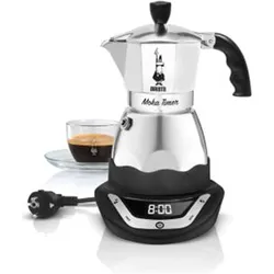 Bialetti Easy Timer 3 Tasse, Espressokocher, Gold