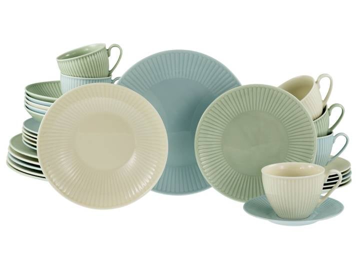 creaTable Kombiservice 30-tlg VALENCIA, multicolour, Porzellan