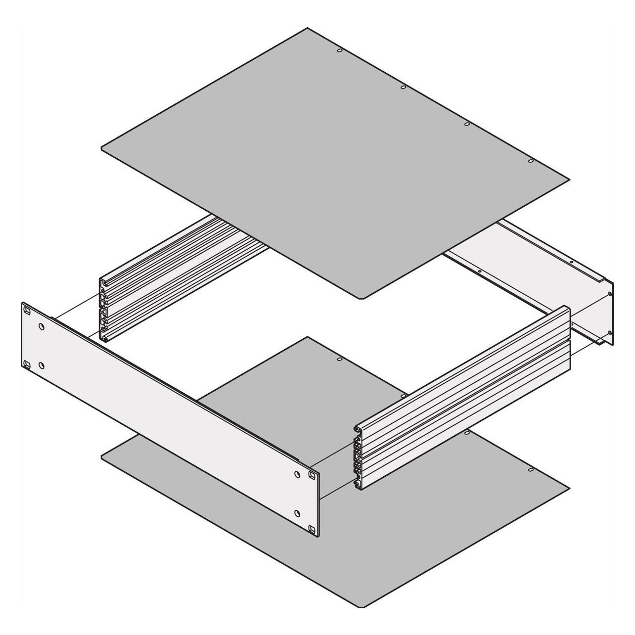 Schroff Abdeckbleche - ABDECKBLECH 460T GESCHLOSSEN (30860505)