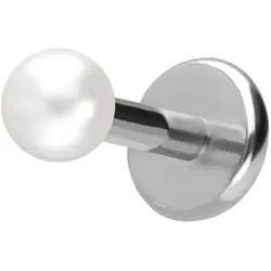 Titan Labret mit Push Fit SYNTHETISCHE PERLE
