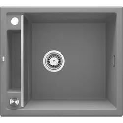 Neuesbad 1-Becken Spüle mit Zubehör, Metallic Grau Granit NB1DEZRMS1031