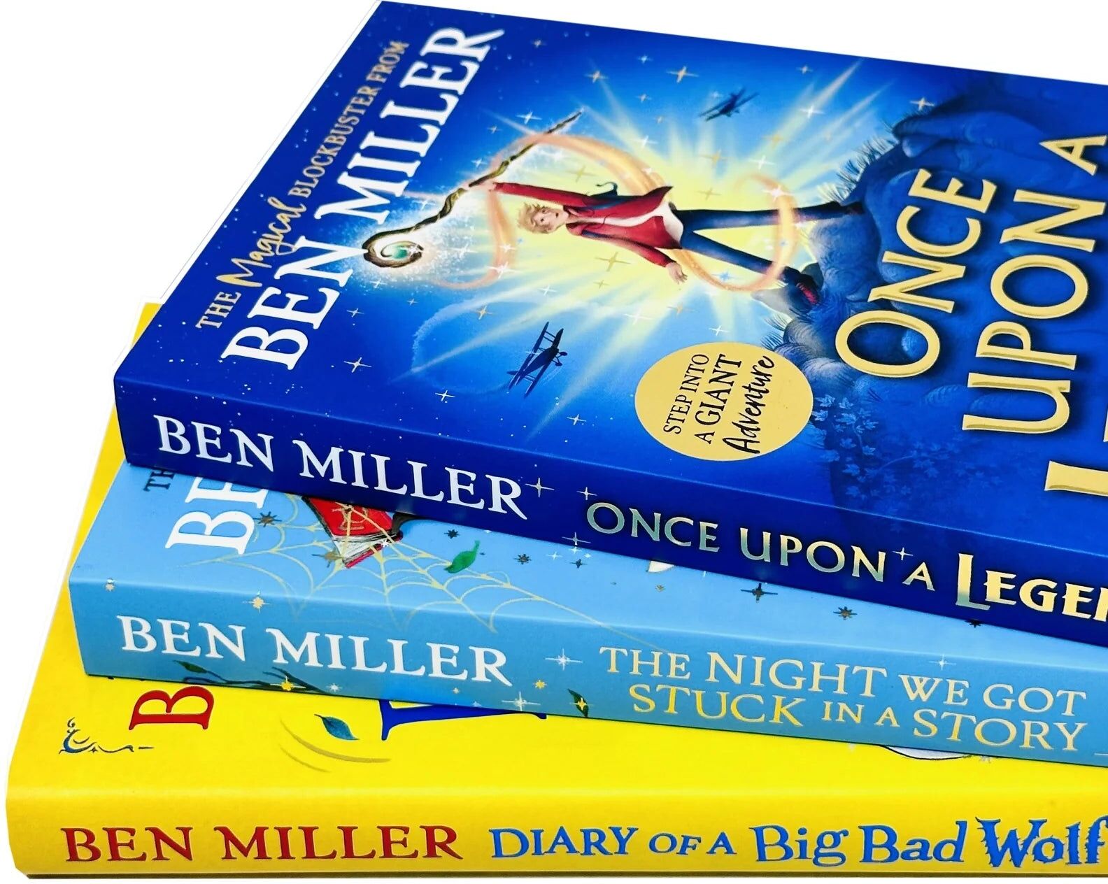 Simon & Schuster Ben Miller 3 Books Collection Set - The Night We Got Stuck in a Story, Diary of a Big Bad Wolf, Once Upon a Legend - Ages 7-9 Fiction - Mixed Format