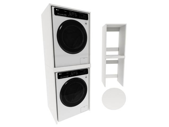 Armoire pour lave-linge adaptée aux lave-linge et sèche-linge 66 x 180 x 65 cm