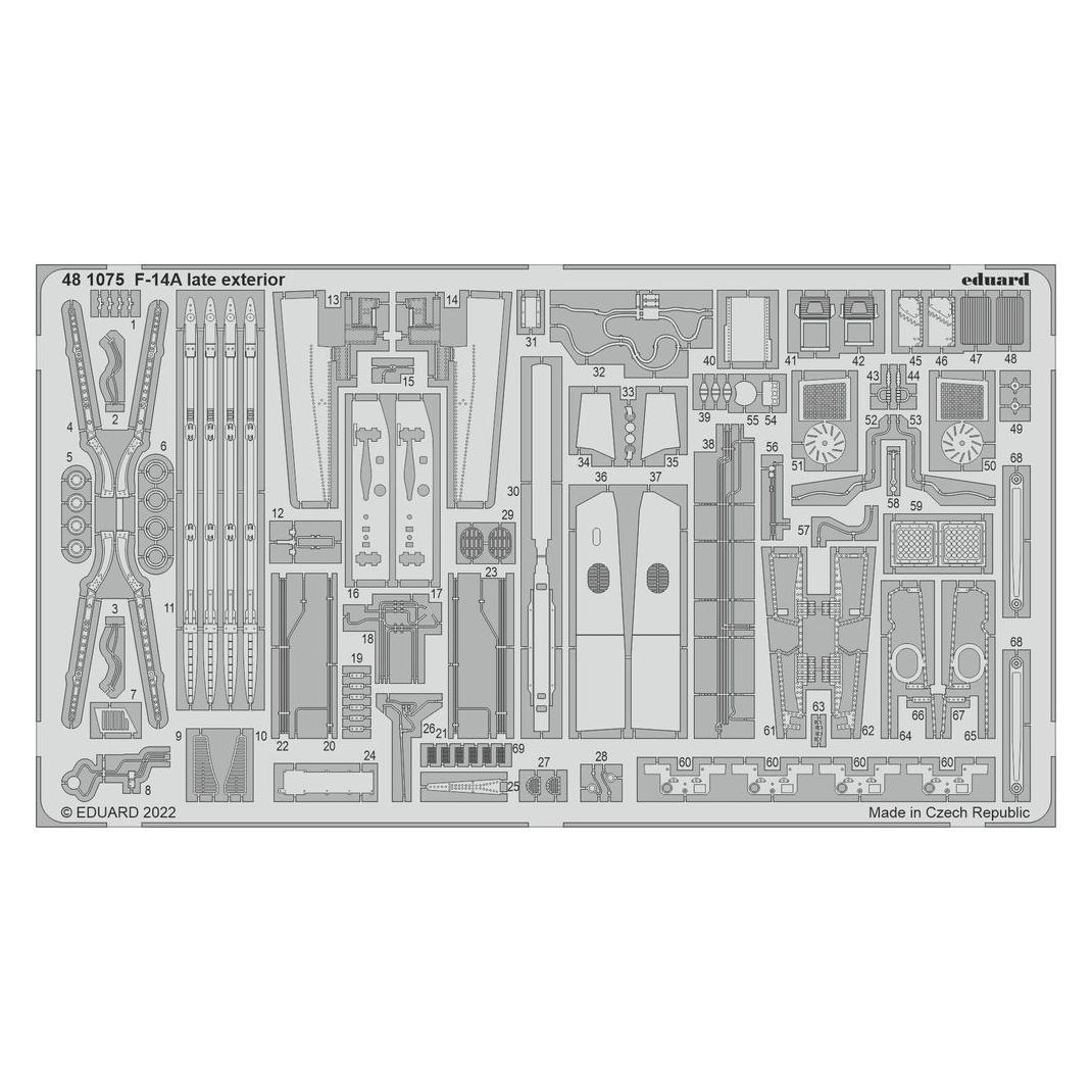 Eduard F-14A late exterior for TAMIYA (481075)