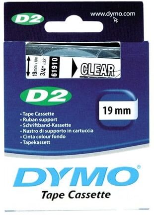 Dymo 61910 fita etiqueta transparente 19mm (S0721140)