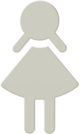 HEWI Symbol Frauen Serie 801 8019102099 selbstklebend reinweiss