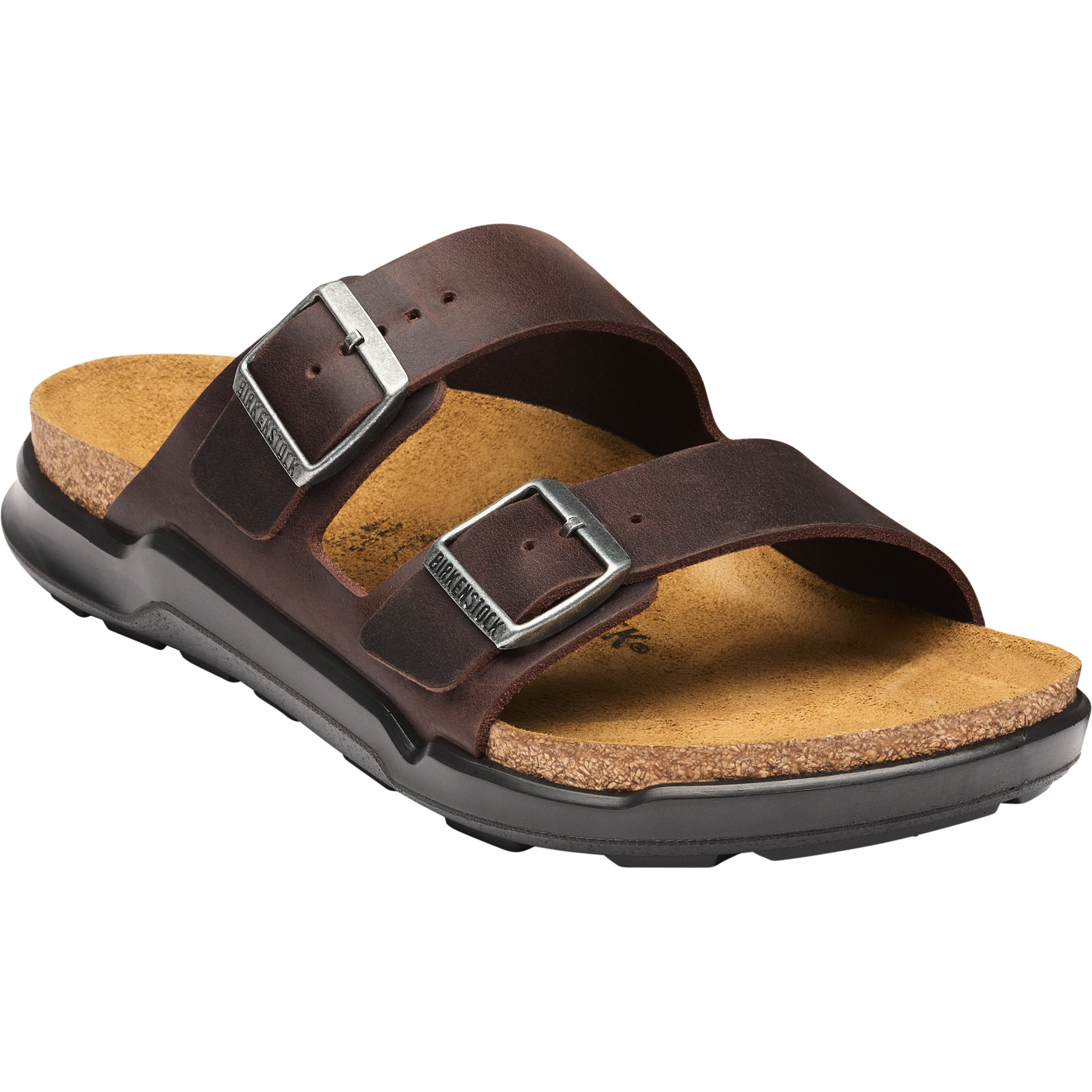 Birkenstock Arizona Crosstown Oiled Leather Regular Sandale Herren Sandalen braun Größe 43 Lifestyle