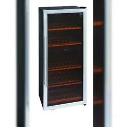 METRO PROFESSIONAL Weinkühler GWC3091, 54 x 54 x 123.5 cm, 2 Klimazonen, 91 Flaschen, schwarz/silber