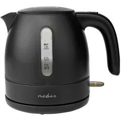 Nedis Wasserkocher - 360°-Drehsockel - Boil-dry protection - Wasserstandsanzeige - Sicherheitsdeck, Wasserkocher, Schwarz