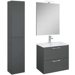 Ceramia Lea Badmöbel-Set mit Waschbecken Anthrazit KSETLEA60A