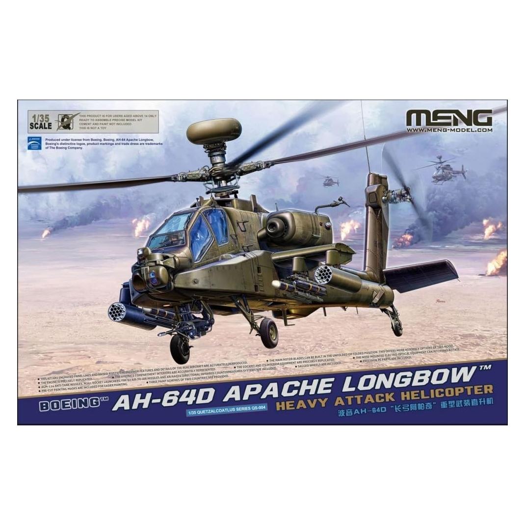 Meng-Model Boeing AH-64D Apache Longbow Heavy Attack Helicopter (QS-004)