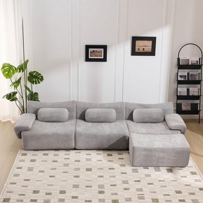 Dovelina "Modular Combination Sofa Armchair Extra-Large Compression 3+1 Seater Chenille Deep-Seat Sofa - 107.9"""