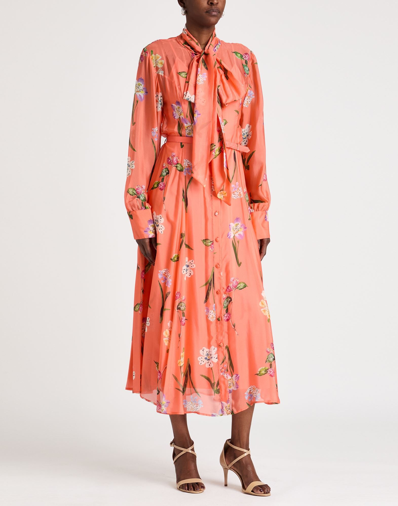 Leo Lin Vestido largo Mujer Naranja 38 Mujer