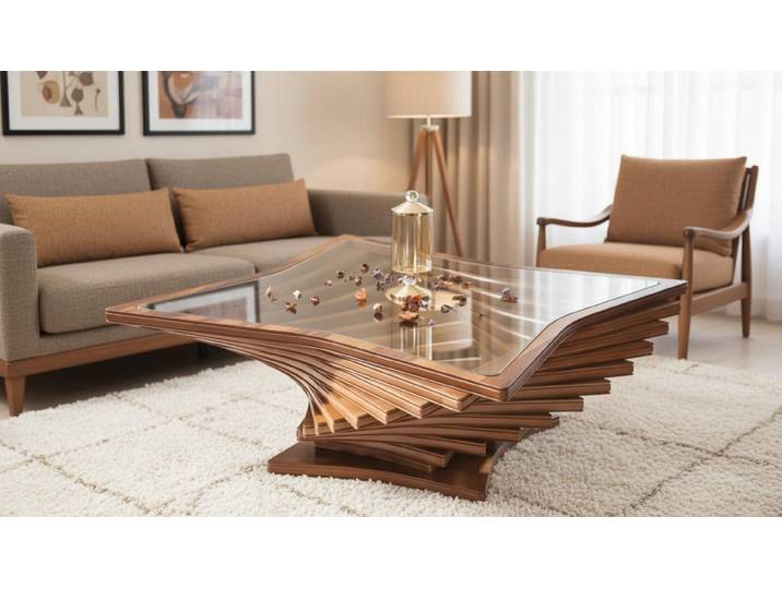 JVmoebel Couchtisch Modern Holz Neu Couchtisch Braun Bequem Praktisch Stilvoll Wohnzimmer (1-St), Made in Europa