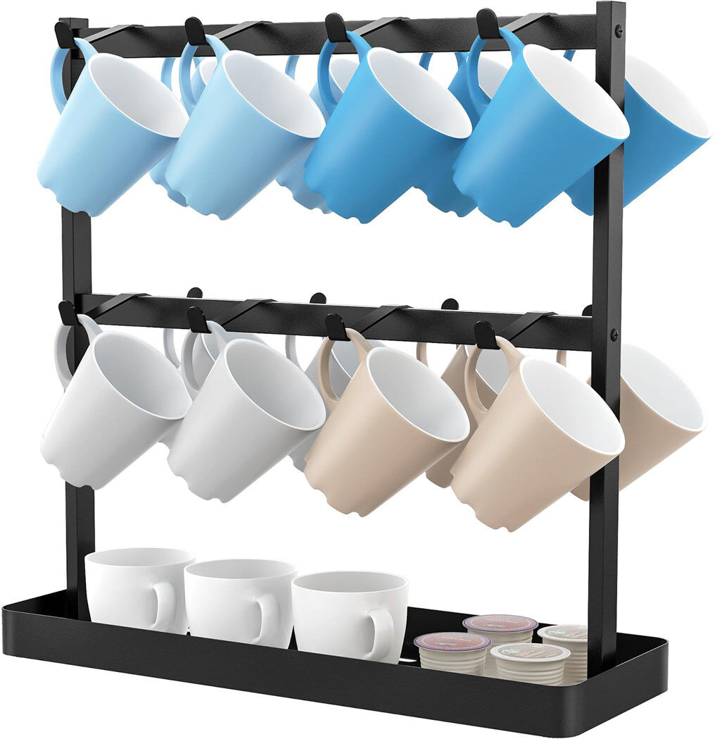Belfry Kitchen Mug Tree Black 41.5cm H X 42cm W X 15cm D
