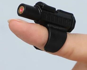 Uplift Picks Portable Mini Finger Sleeve Laser Cat Toy For Interactive Play black