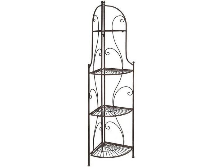 Ambiente Haus Standregal Eckregal mit 4 Böden - Antikbraun 157 cm, 1-tlg.