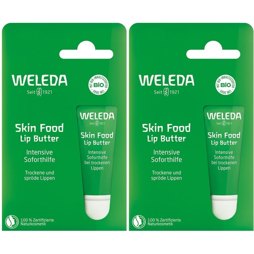 Weleda Skin Food LIP Butt x2 2x8 ml Lippenschutz
