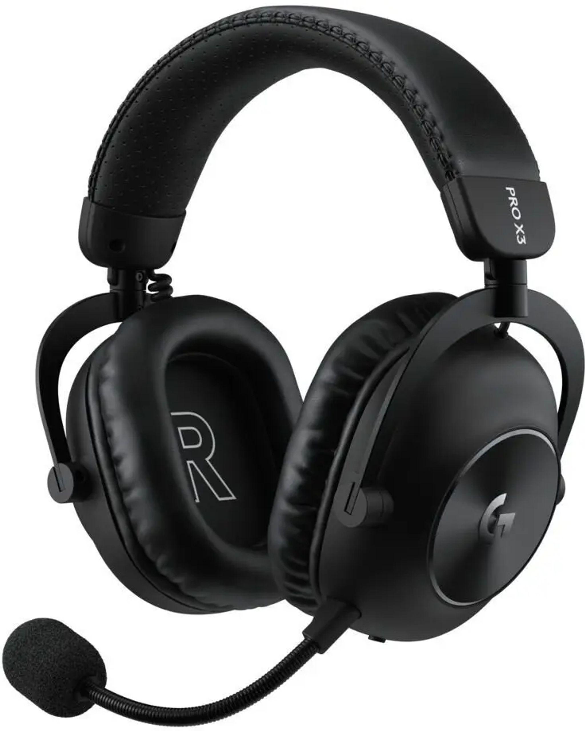Gaming-Headset Logitech G PRO X3 LIGHTSPEED, Bluetooth, 70 h, Mikrofon, Schwarz