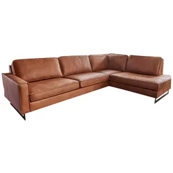 ECKSOFA VILNIUS Braun Lederfaserstoff