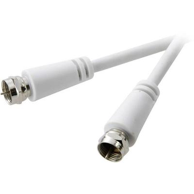 SpeaKa Professional SAT Anschlusskabel [1x F-Stecker - 1x F-Stecker] 10.00m 75 dB Weiß