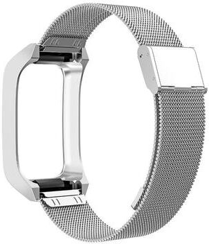 Everyday Crate Xiaomi Mi Band 7 Pro Milanese Watch Band Stainless Steel Frame Magnetic Metal Strap silver