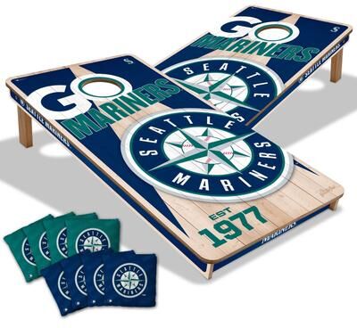 Skip's Garage Seattle Mariners MLB 2x4 Cornhole Board Set