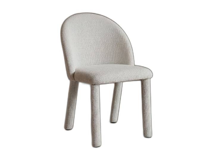 Chaise tapissée coloris beige de 83x57cm
