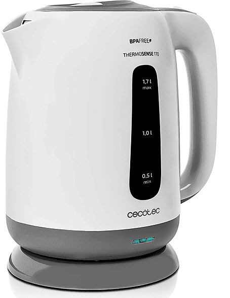 Hervidor de agua - Cecotec ThermoSense 170, 1.7L, 2200W, Libre BPA, Filtro antical