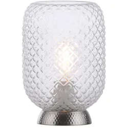 Tischlampe Nachttischleuchte Leselampe Glas Retro Wohnzimmerlampe H 22,5 cm