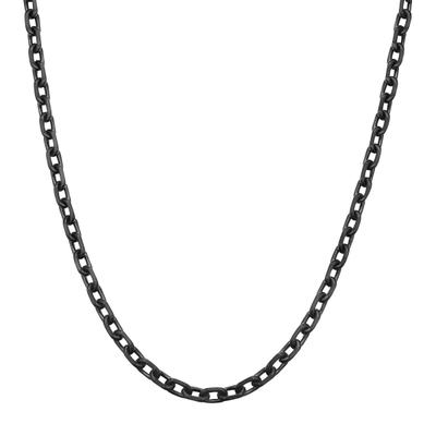 Kette mit Anhänger TRUE REBELS "TR301" Gr. 60, schwarz, Halsketten, Herren, 60cm, B: 7,1mm, B:7,1mm