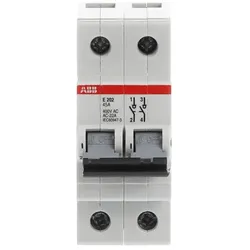 ABB E202/45G Trennschalter 2P, 45 A, Schaltgriff grau, Änderung Ursprung + Gebrauchskategorie 2CDE282001R1045