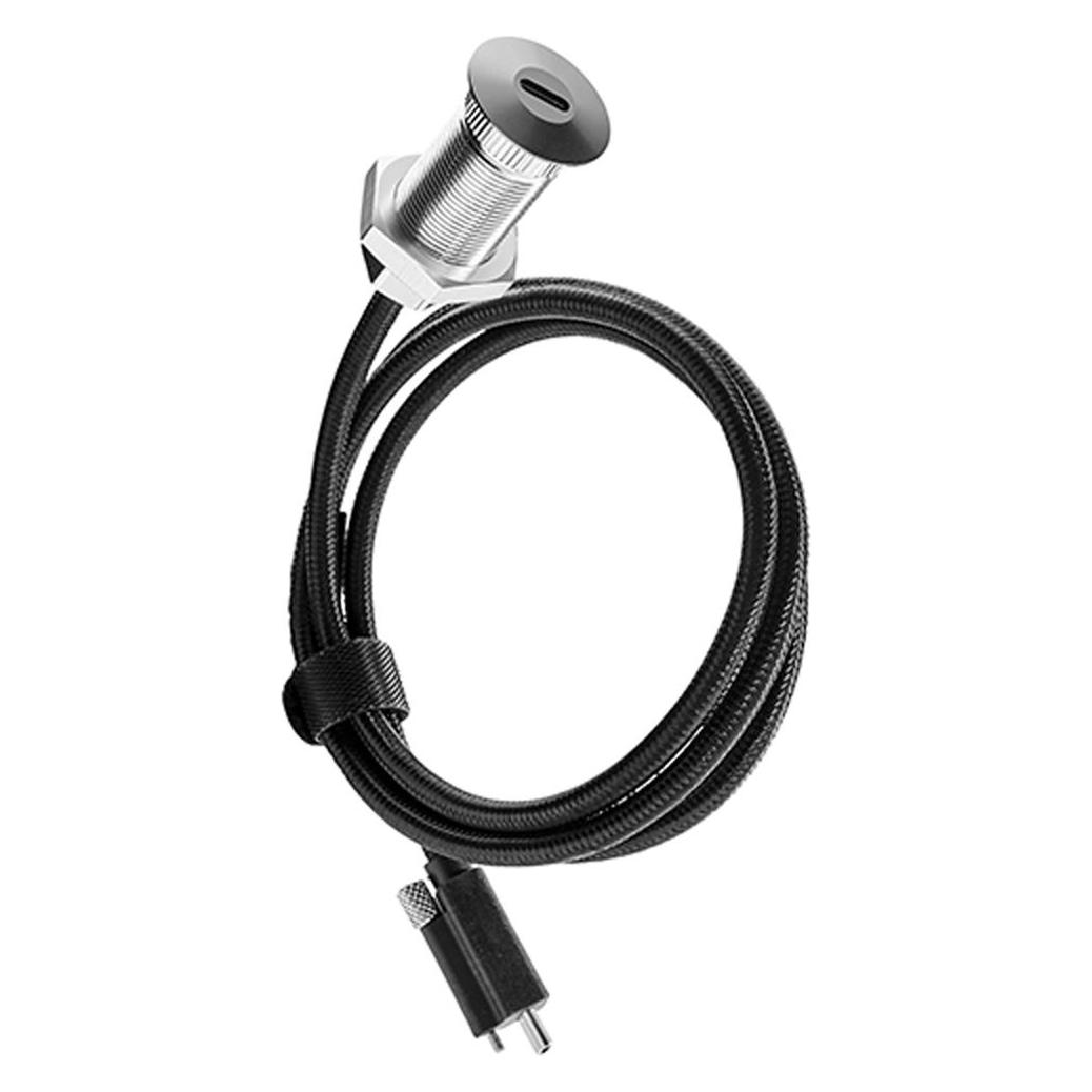 Bachmann Ochno Socket Alu 1,0m silber (1x, USB-C, 1 m) (920.0012)