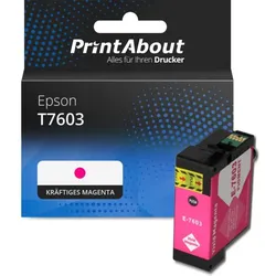 Druckerpatrone kompatibel mit Epson T7603 - Kräftiges Magenta