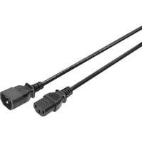 Netz-Verlängerungskabel schwarz, 5 Meter, Kaltgeräte-Buchse > Stecker
