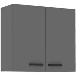 Küche NESSA Hängeschrank 80 cm Anthrazit Küchenzeile Küchenblock Einbauküche
