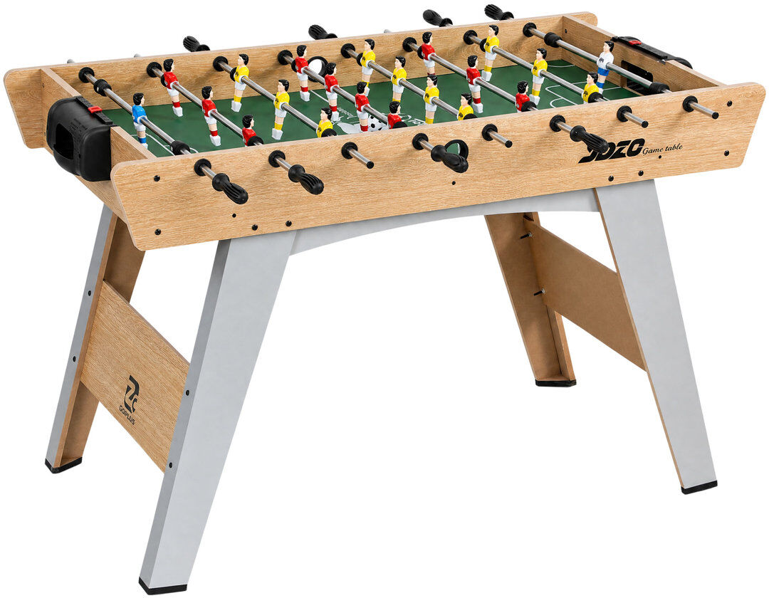 HOMCOM SPORTNOW 4ft Football Table Foosball Table 22 Players Natural Wood Finish 121cm L X 121cm W X 77cm H