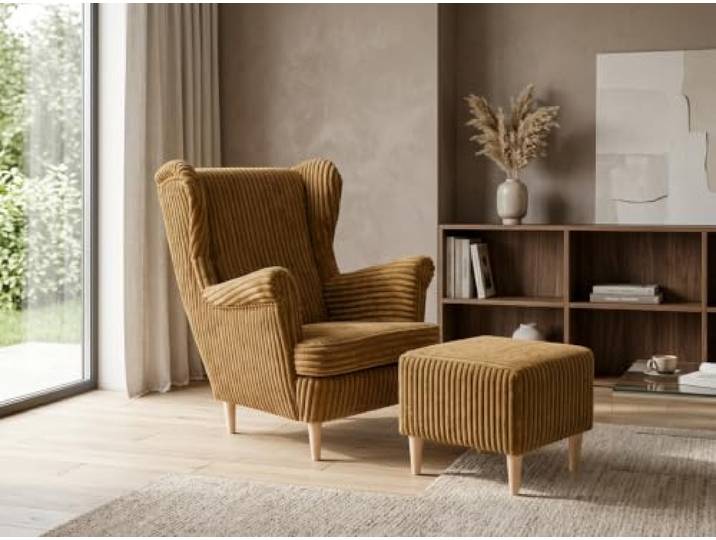 Family Meble Ohrensessel mit Fußhocker Idylla – Variante Idylla 56
