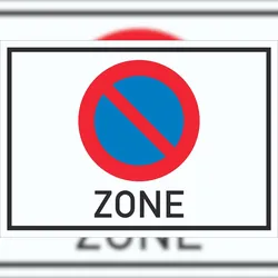 HB-Druck Beginn Eingeschränktes Haltverbot Symbol Schild A2 (420x594mm)