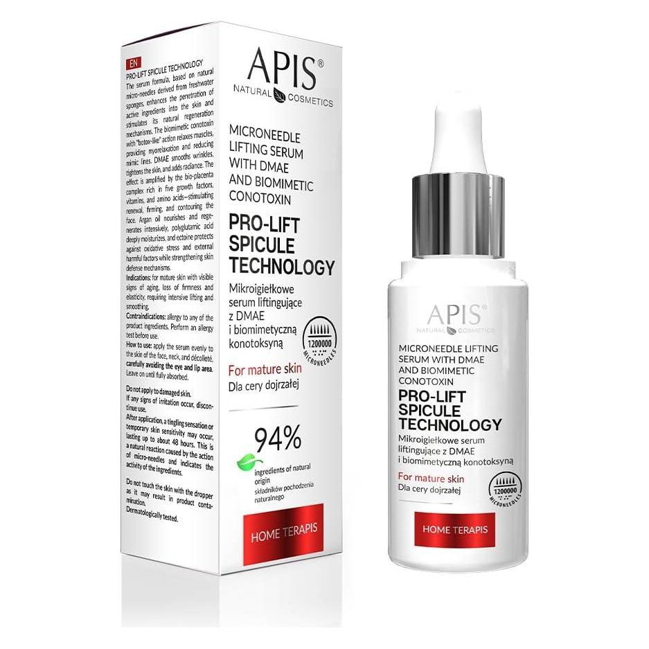 Apis Natural Cosmetics Apis Pro-Lift Spicule Technology Mikronadel-Lifting-Serum - DMAE & biomimetisches Conotoxin - 30 ml (30 ml) (73516647)