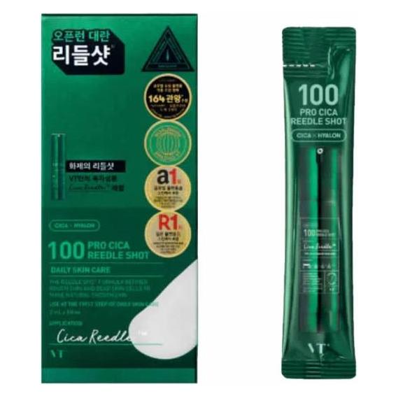 VT Cosmetics 100 Pro Cica Reedle Shot 2ml X 10 Pieces (20 ml) (0000102819)