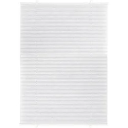 Ondeco Plissee Prompt ohne Bohren Basic mit Klemmträger Sonnenschutz Lichtschutz Klemmfix Farbe: Weiß, Größe: 70x130 cm