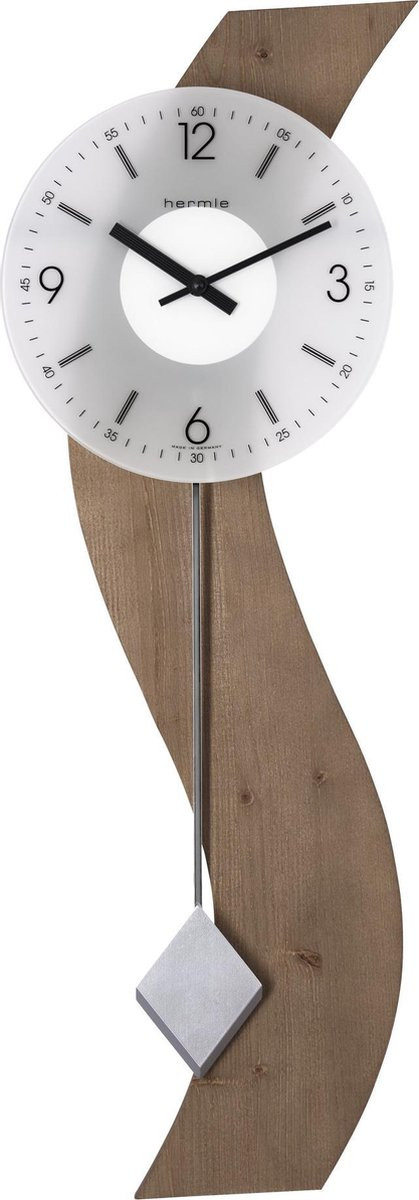 Merkloze Analoge Pendule Wandklok met Slagwerk - Eikenhout